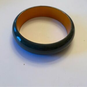 Green and Tan Bangle Bracelet